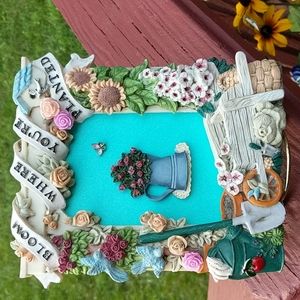 Artisan handcrafted floral wall art decor!